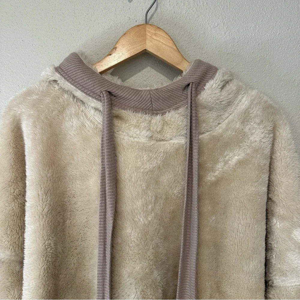 Free People Bunny Cream Pullover Hoodie Sweatshirt